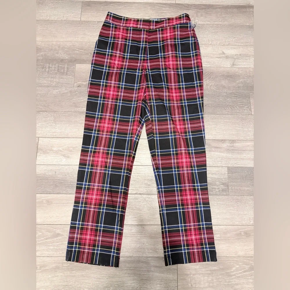 Draper James RSVP Plaid‎ Pants - Black & Red Plaid